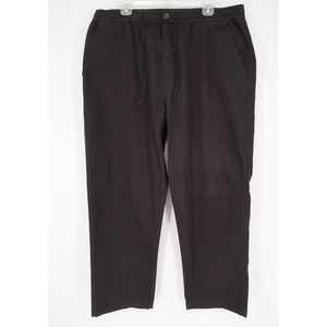 Universal Works Mens 38 Hi Water Cropped Trouser Black Solid Cotton Twill Pants